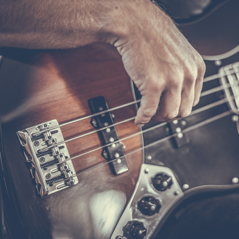 Learn bass guitar in burton or online with larry tubey
